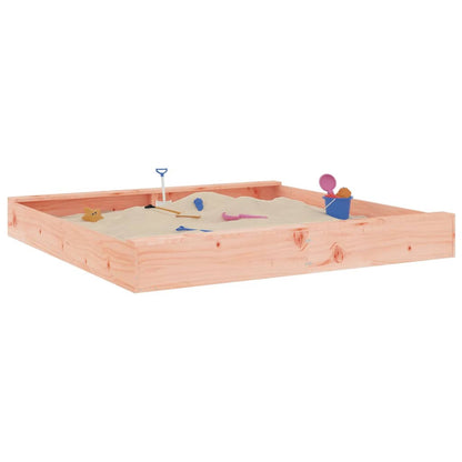 vidaXL Sandbox with Seats Square Solid Wood Douglas