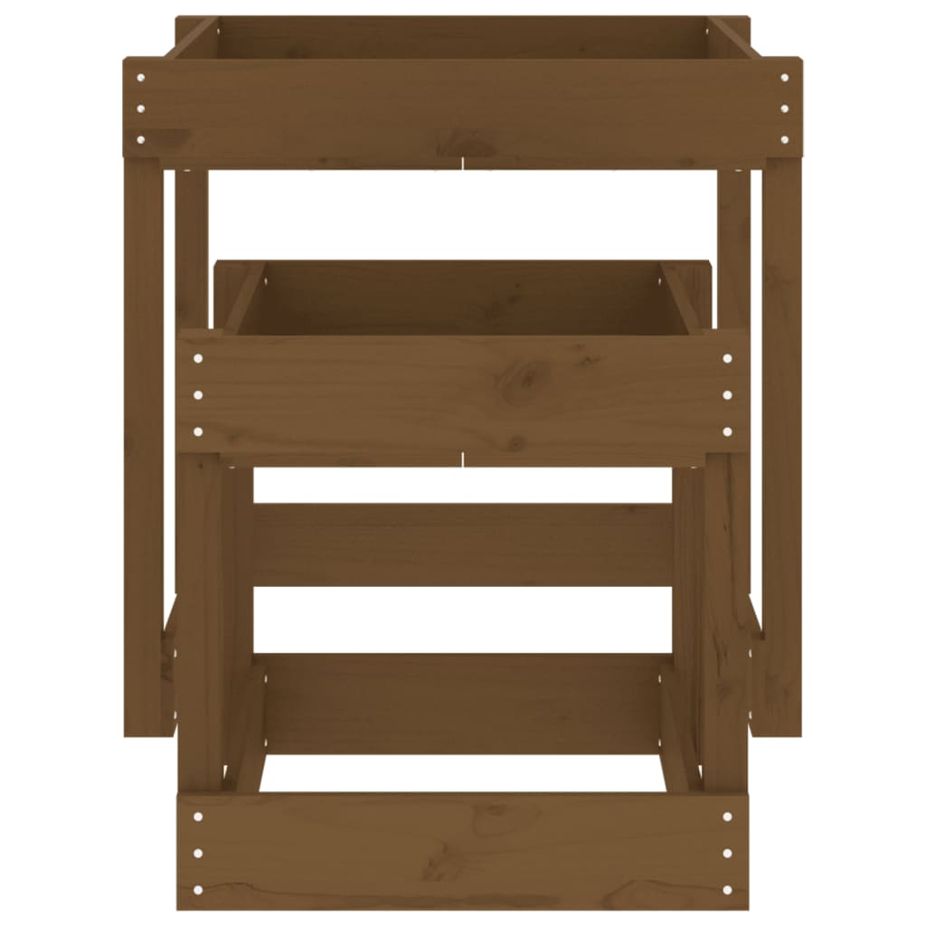 vidaXL Sand Tables 2 pcs Honey Brown Solid Wood Pine