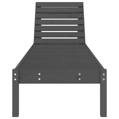 vidaXL Sun Lounger | Set of 2 | Grey | Solid Pine Wood | Large