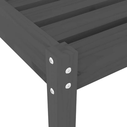 vidaXL Sun Lounger | Set of 2 | Grey | Solid Pine Wood | Large