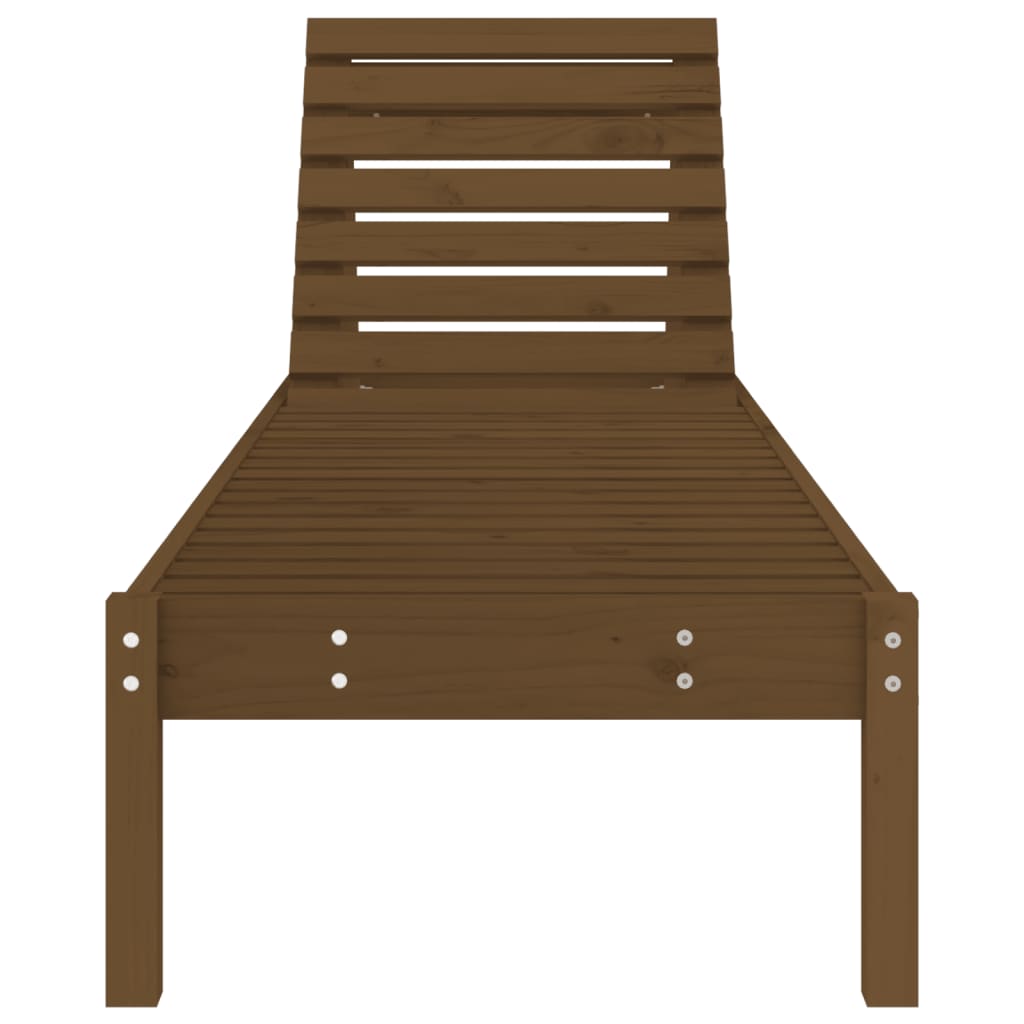 vidaXL Sun Lounger Honey Brown 199.5x60x74 cm Solid Wood Pine