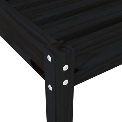 vidaXL Sun Lounger | Set of 2 | Black | Solid pine wood | Standard