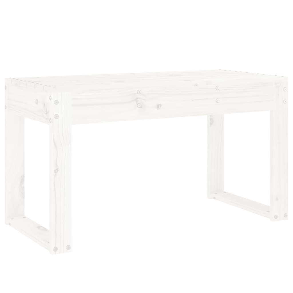vidaXL Garden Bench | White | Solid Pine Wood | 2-Seater | Durable