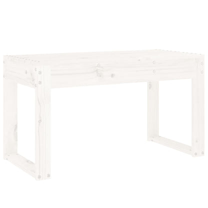 vidaXL Garden Bench | White | Solid Pine Wood | 2-Seater | Durable