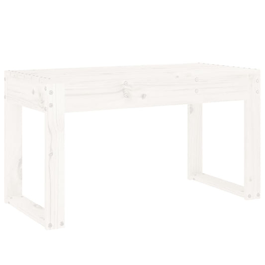vidaXL Garden Bench | White | Solid Pine Wood | 2-Seater | Durable