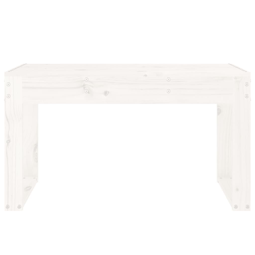 vidaXL Garden Bench | White | Solid Pine Wood | 2-Seater | Durable