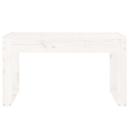 vidaXL Garden Bench | White | Solid Pine Wood | 2-Seater | Durable