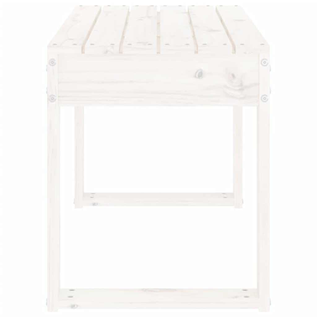 vidaXL Garden Bench | White | Solid Pine Wood | 2-Seater | Durable