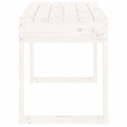 vidaXL Garden Bench | White | Solid Pine Wood | 2-Seater | Durable