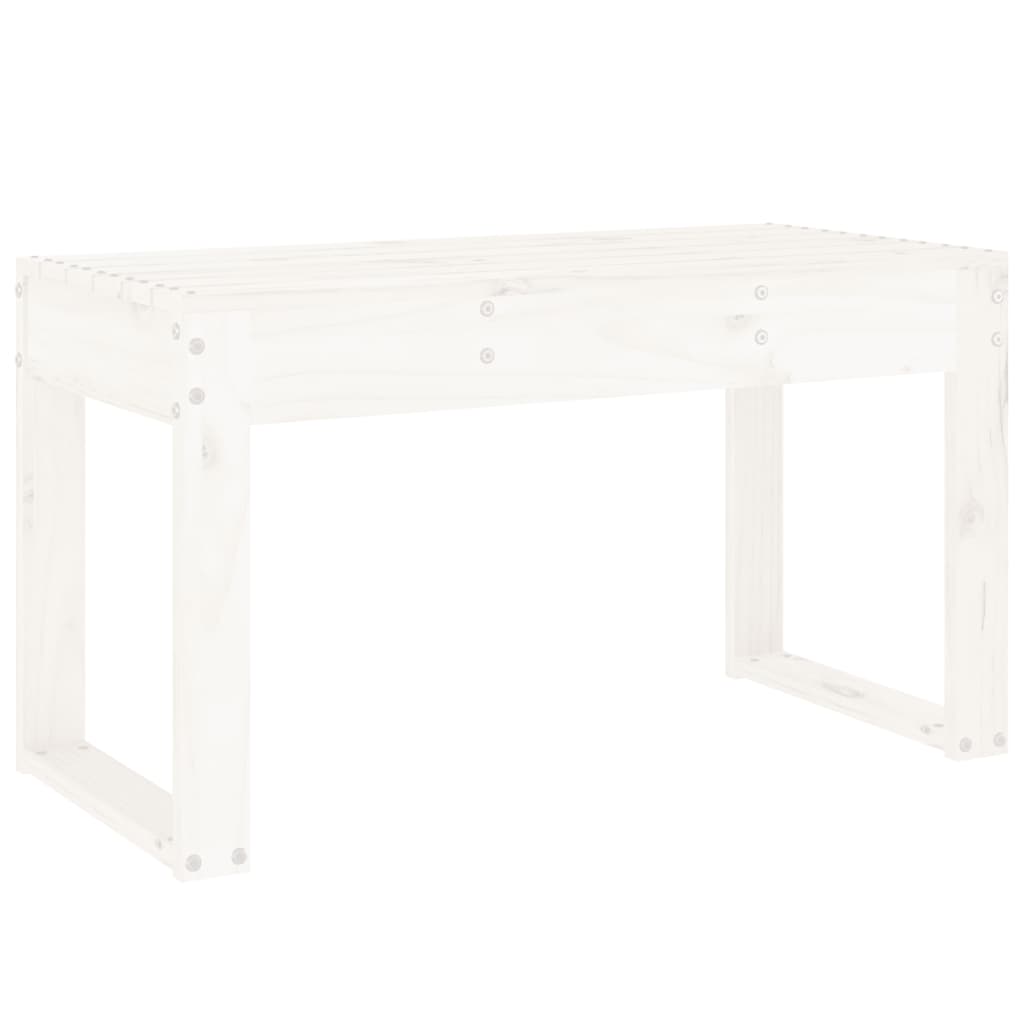 vidaXL Garden Bench | White | Solid Pine Wood | 2-Seater | Durable