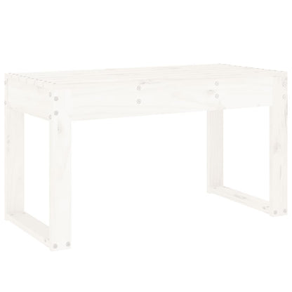 vidaXL Garden Bench | White | Solid Pine Wood | 2-Seater | Durable