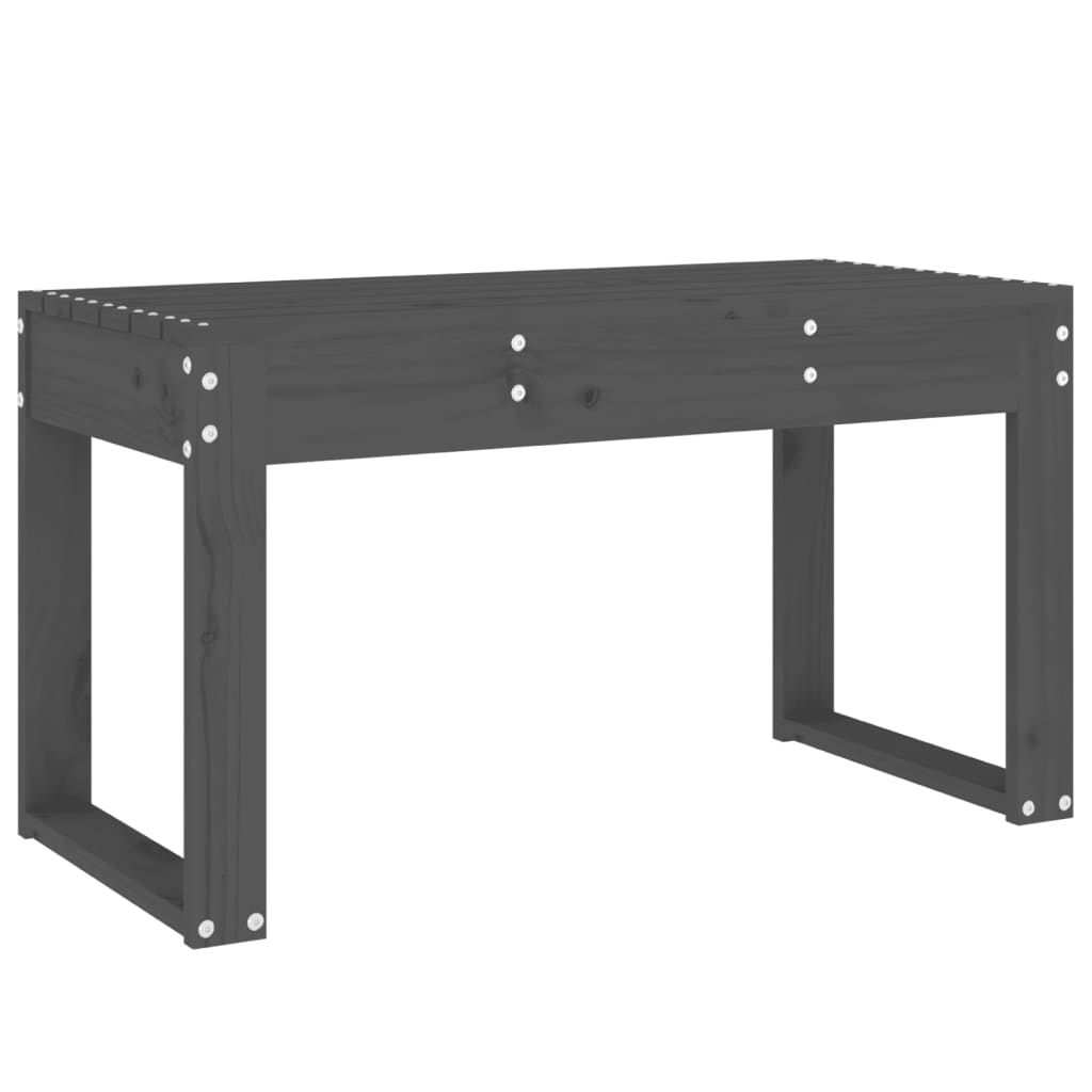 vidaXL Garden Bench Grey 80x38x45 cm Solid Wood Pine