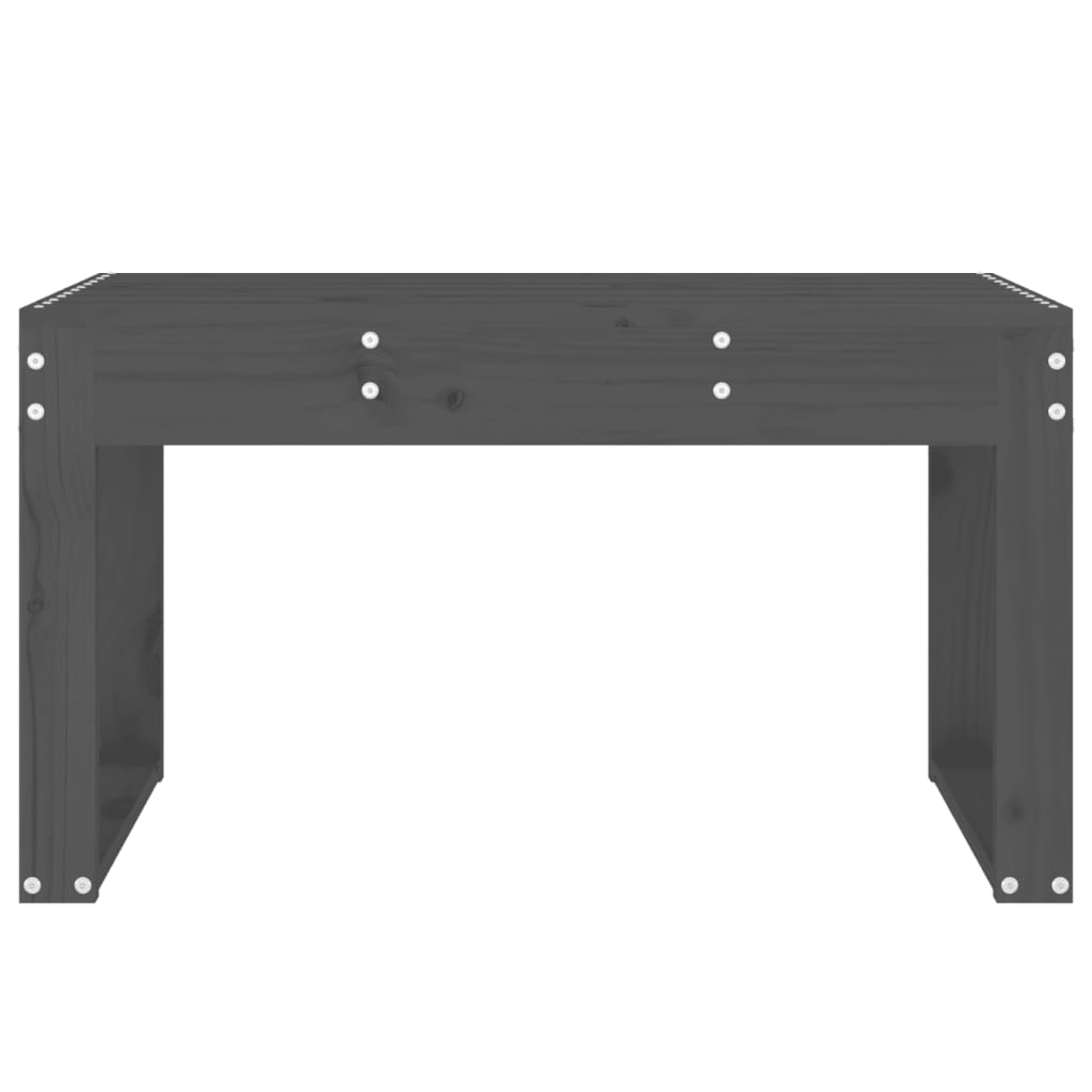 vidaXL Garden Bench Grey 80x38x45 cm Solid Wood Pine