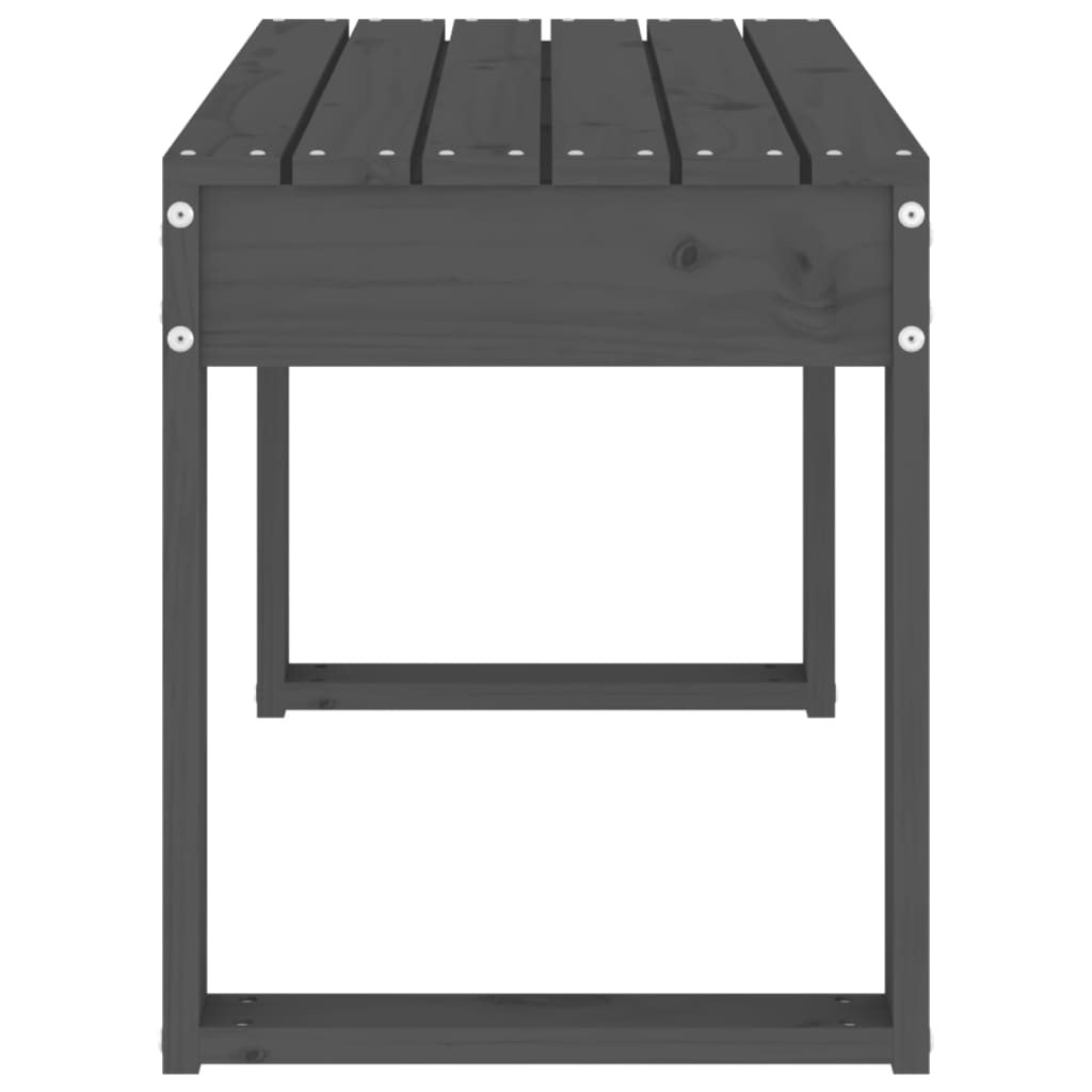 vidaXL Garden Bench Grey 80x38x45 cm Solid Wood Pine