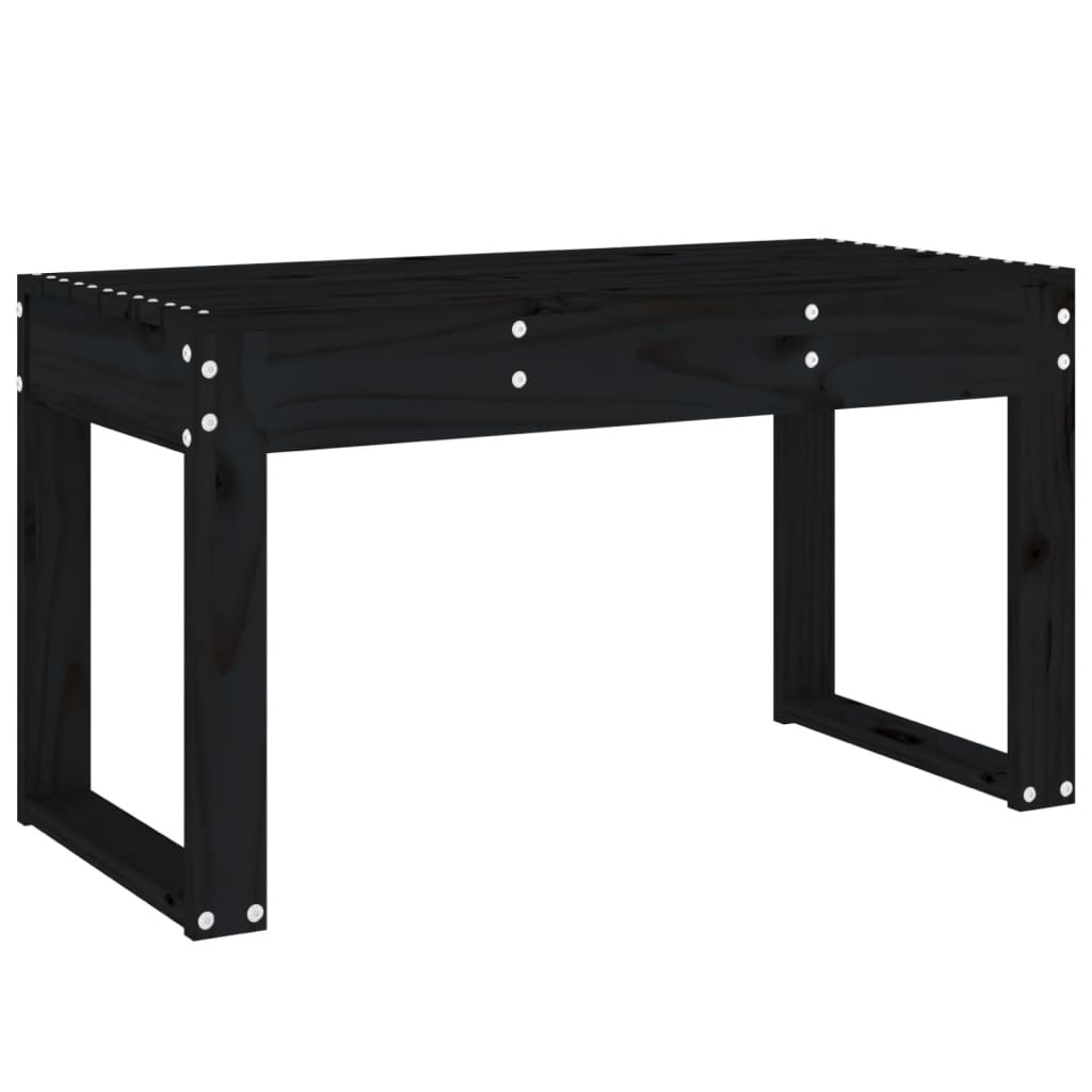 vidaXL Garden Bench Black 80x38x45 cm Solid Wood Pine
