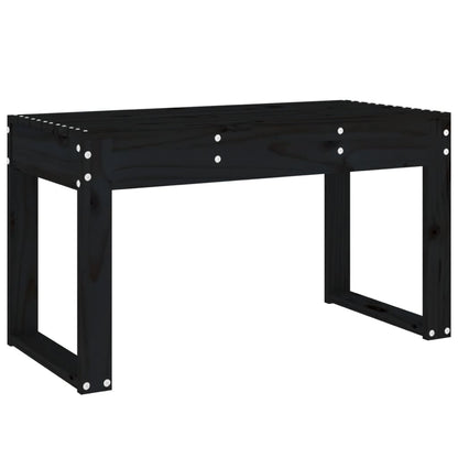 vidaXL Garden Bench Black 80x38x45 cm Solid Wood Pine