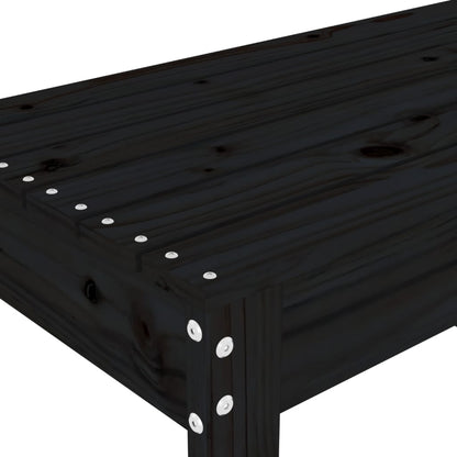 vidaXL Garden Bench Black 80x38x45 cm Solid Wood Pine