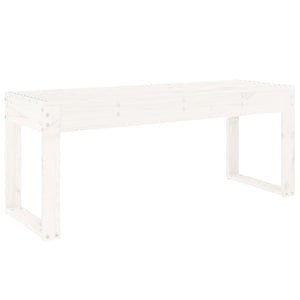 vidaXL Garden Bench White 110x38x45 cm Solid Wood Pine