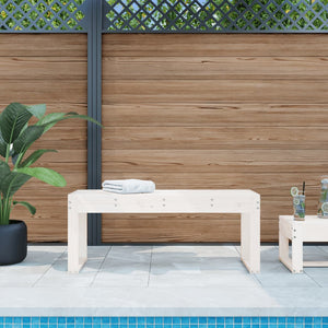 vidaXL Garden Bench White 110x38x45 cm Solid Wood Pine