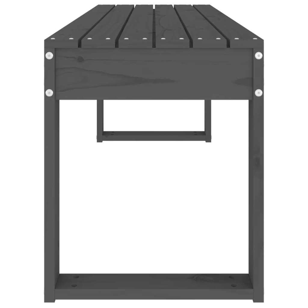 vidaXL Garden Bench Grey 110x38x45 cm Solid Wood Pine