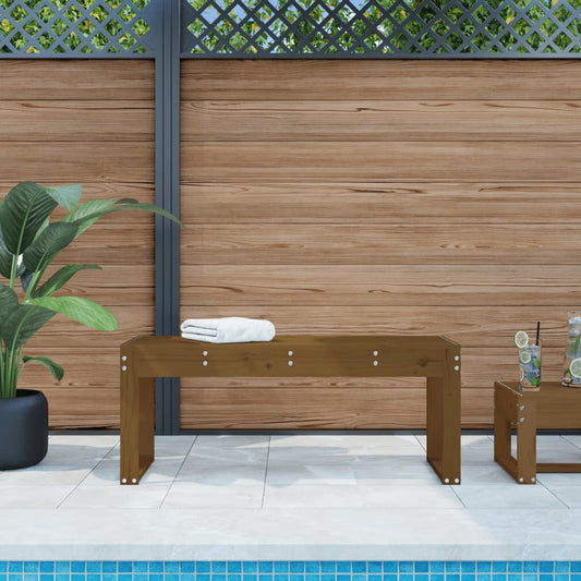vidaXL Garden Bench | Honey brown | Solid Pine Wood | Standard | Durable