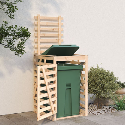 vidaXL Wheelie Bin Storage 84x90x128.5 cm Solid Wood Pine