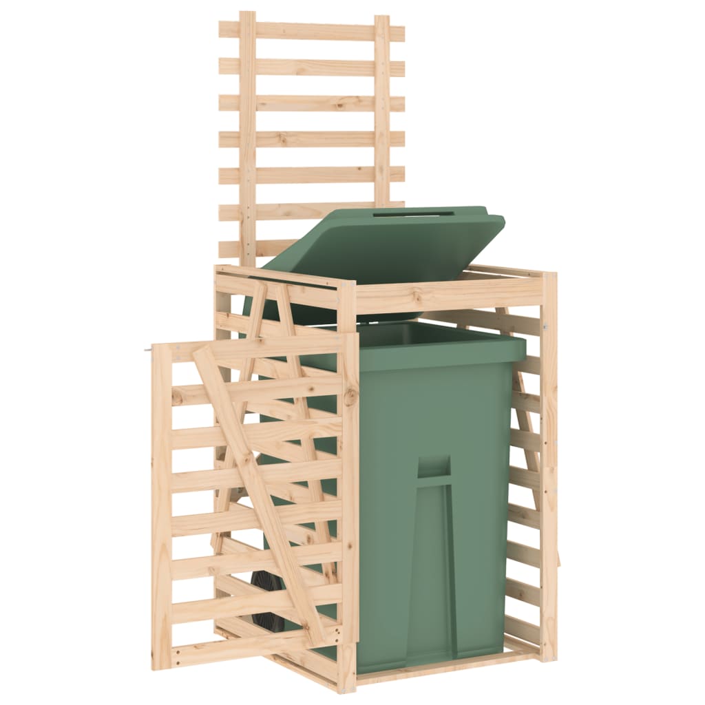 vidaXL Wheelie Bin Storage 84x90x128.5 cm Solid Wood Pine