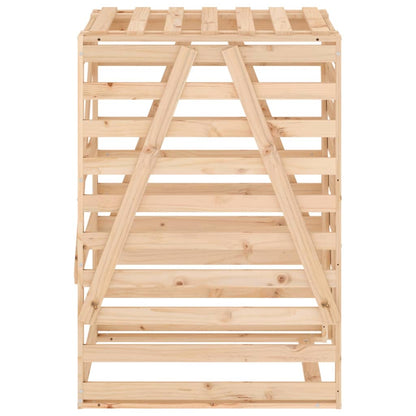 vidaXL Wheelie Bin Storage 84x90x128.5 cm Solid Wood Pine