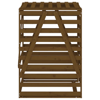 vidaXL Wheelie Bin Storage Honey Brown 84x90x128.5 cm Solid Wood Pine