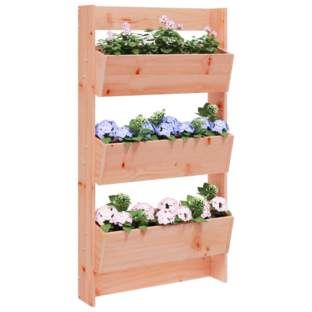 vidaXL Wall Planter 3-Tier 60x18.5x110 cm Solid Wood Douglas