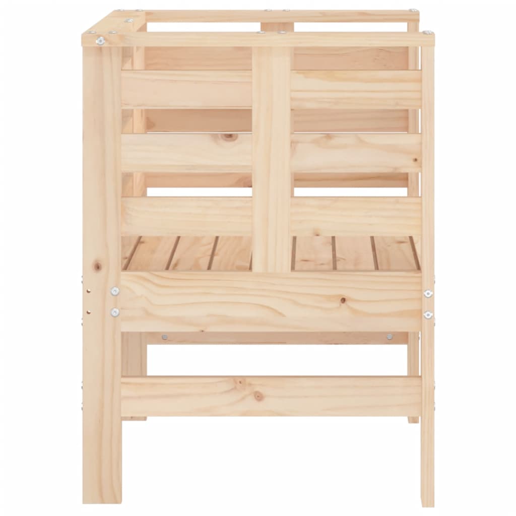 vidaXL Garden Chairs 2 pcs 61.5x53x71 cm Solid Wood Pine