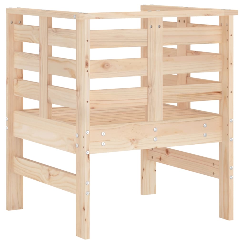 vidaXL Garden Chairs 2 pcs 61.5x53x71 cm Solid Wood Pine