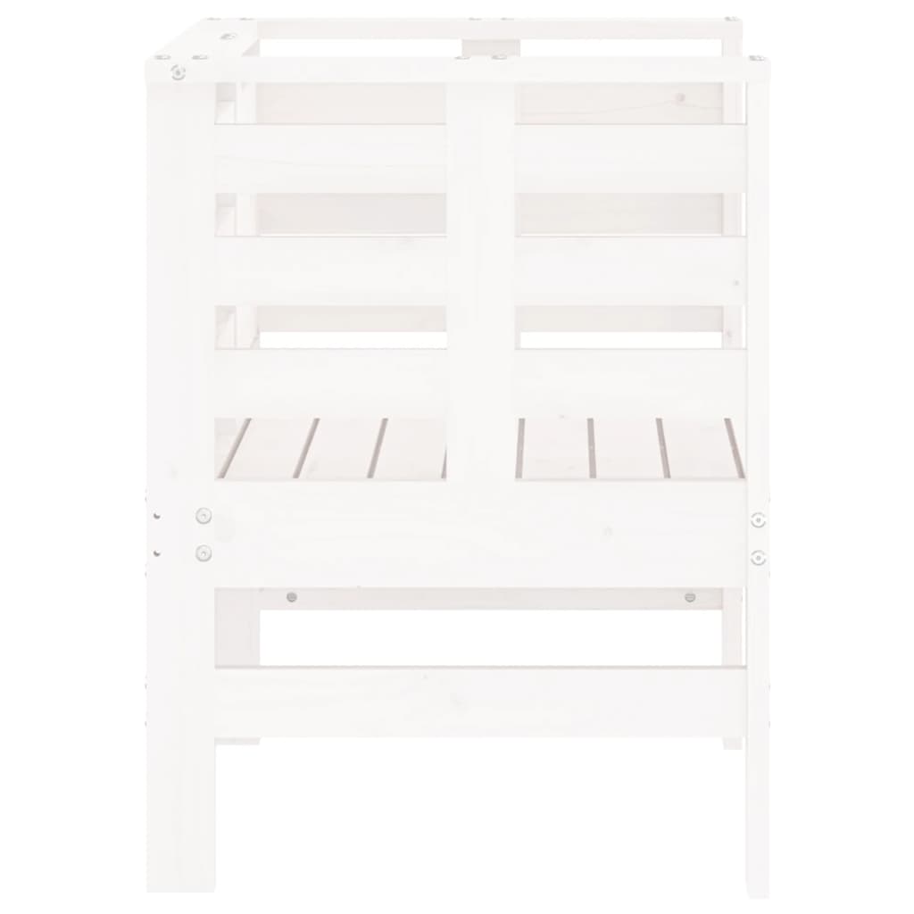 vidaXL Garden Chairs 2 pcs White 61.5x53x71 cm Solid Wood Pine