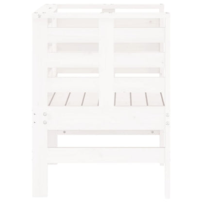 vidaXL Garden Chairs 2 pcs White 61.5x53x71 cm Solid Wood Pine