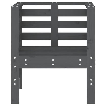 vidaXL Garden Chairs 2 pcs Grey 61.5x53x71 cm Solid Wood Pine