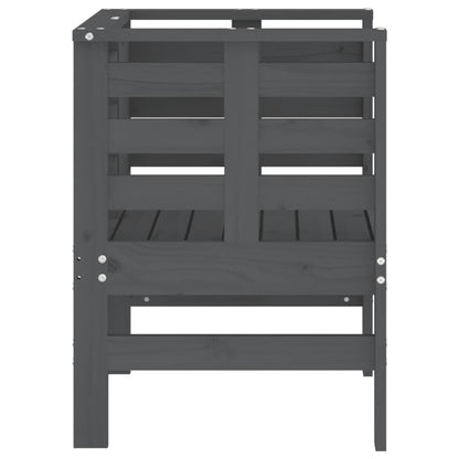 vidaXL Garden Chairs 2 pcs Grey 61.5x53x71 cm Solid Wood Pine