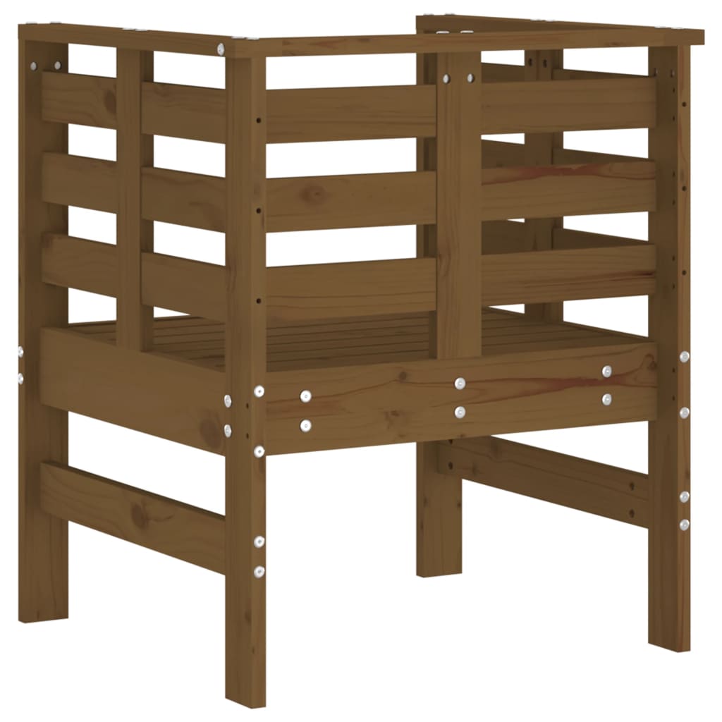 vidaXL Garden Chairs 2 pcs Honey Brown 61.5x53x71 cm Solid Wood Pine