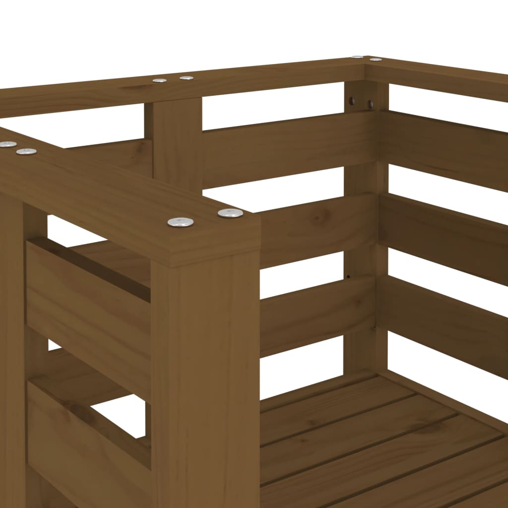 vidaXL Garden Chairs 2 pcs Honey Brown 61.5x53x71 cm Solid Wood Pine
