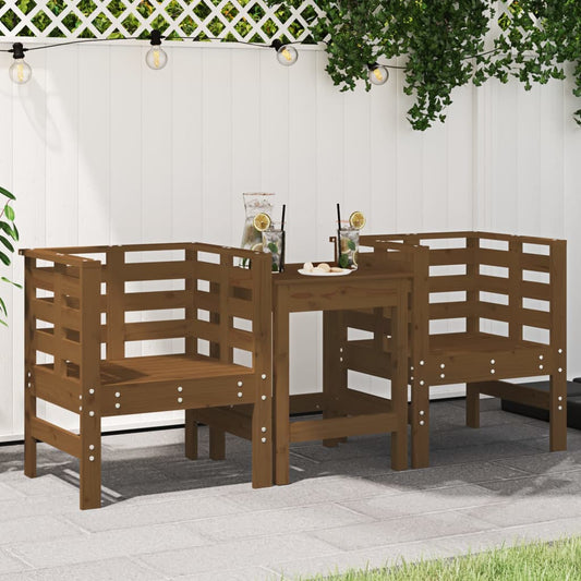 vidaXL Garden Chairs 2 pcs Honey Brown 61,5x53x71 cm Solid Wood Pine