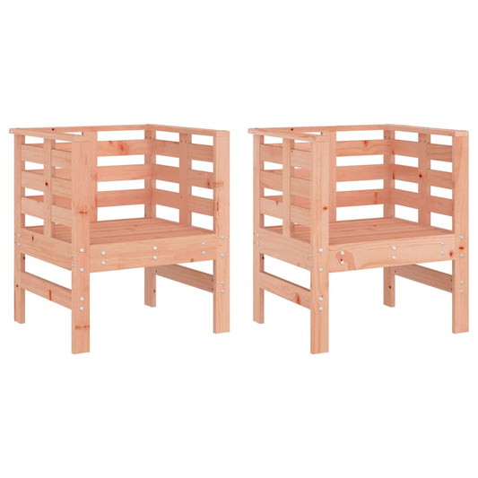 vidaXL Garden Chairs 2 pcs 61,5x53x71 cm Solid Wood Douglas