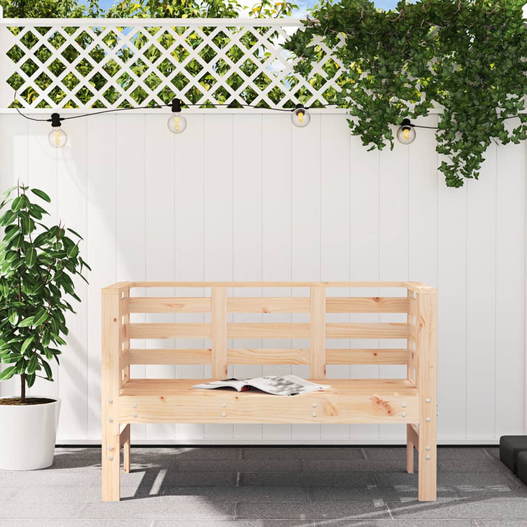 vidaXL Garden Bench | Natural Wood | Solid pine wood | Standard | Durable