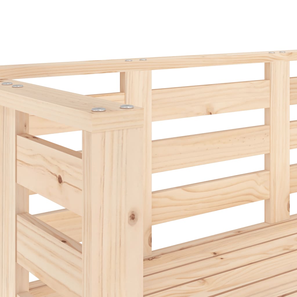 vidaXL Garden Bench | Natural Wood | Solid pine wood | Standard | Durable
