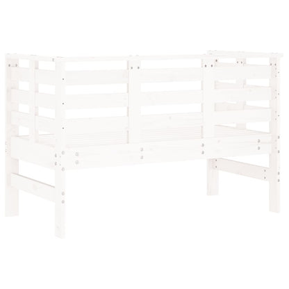 vidaXL Garden Bench | White | Solid pine wood | 111.5 x 53 x 71 cm | Durable