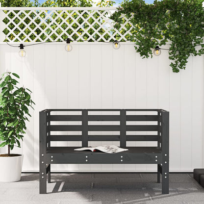 vidaXL Garden Bench | Grey | Solid pine wood | 2-seater | Durable | Garden Bench