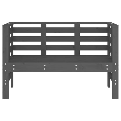 vidaXL Garden Bench | Grey | Solid pine wood | 2-seater | Durable | Garden Bench