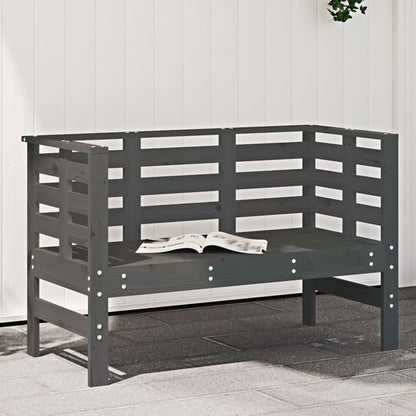 vidaXL Garden Bench | Grey | Solid pine wood | 2-seater | Durable | Garden Bench