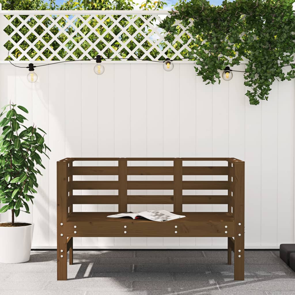 vidaXL Garden Bench | Honey brown | Solid pine wood | Standard |  Tough