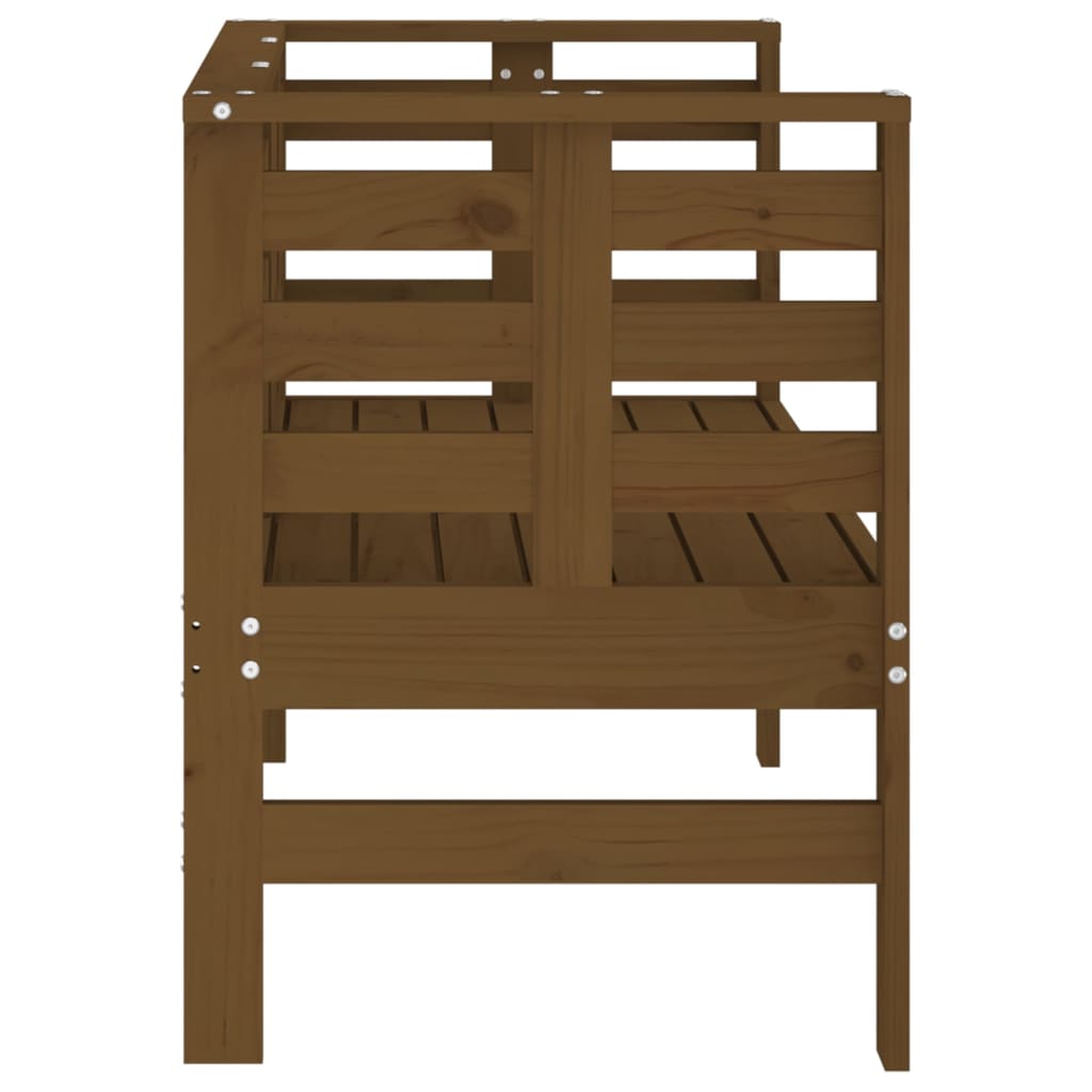 vidaXL Garden Bench | Honey brown | Solid pine wood | Standard |  Tough
