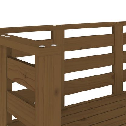 vidaXL Garden Bench | Honey brown | Solid pine wood | Standard |  Tough