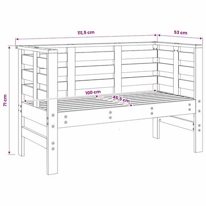 vidaXL 3 Piece Garden Lounge Set Solid Wood Pine